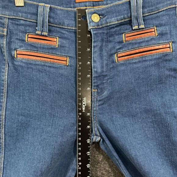 7 For All Mankind Jeans Womens 30 Blue Bootcut Stretch Welt Pockets Made USA - Picture 5 of 10